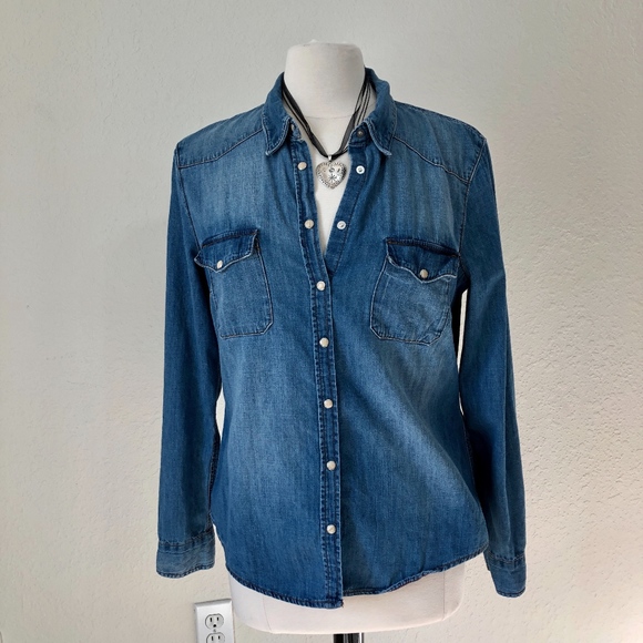 h&m denim shirt ladies